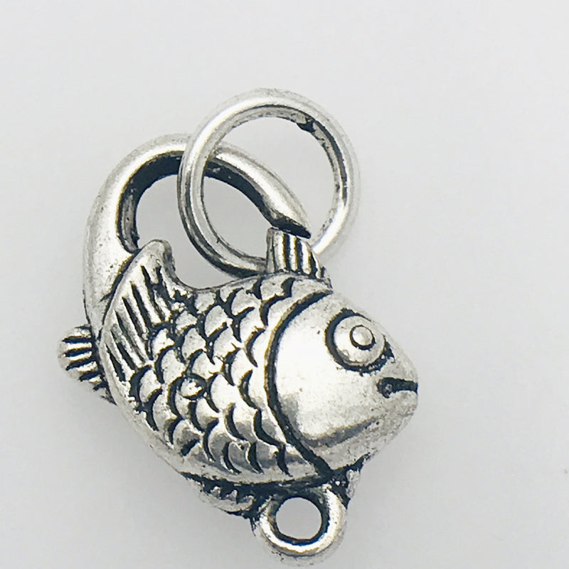 Silver Fish Lobster Clasp