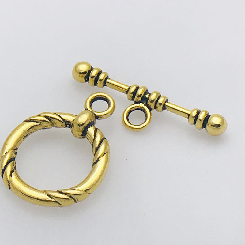 Large Gold Plated Toggle Clasp