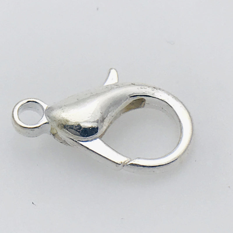 Medium Silver Plated Lobster Clasp