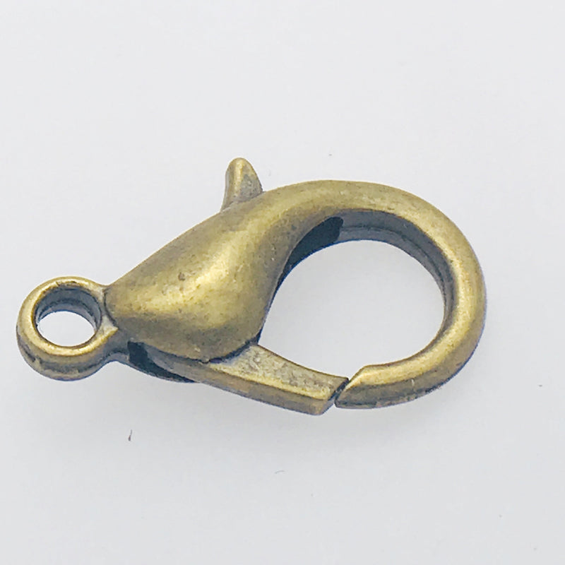 Antique Brass Plated Lobster Clasp