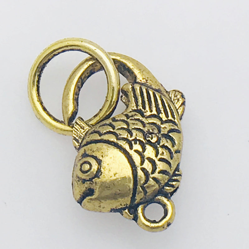 Gold Fish Lobster Clasp