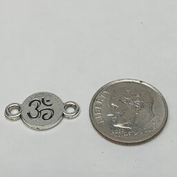 Ohm Connector Charm, Silver