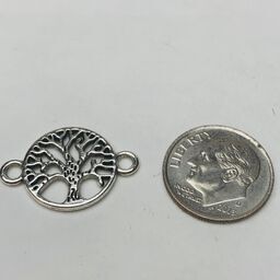 Tree of Life Connector Charm, Silver