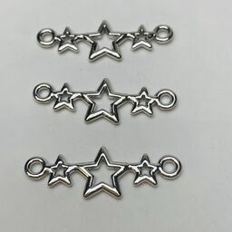 Star Connector Charm, Silver