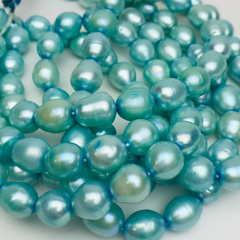 Baby Blue Rice Pearls, 10xmm