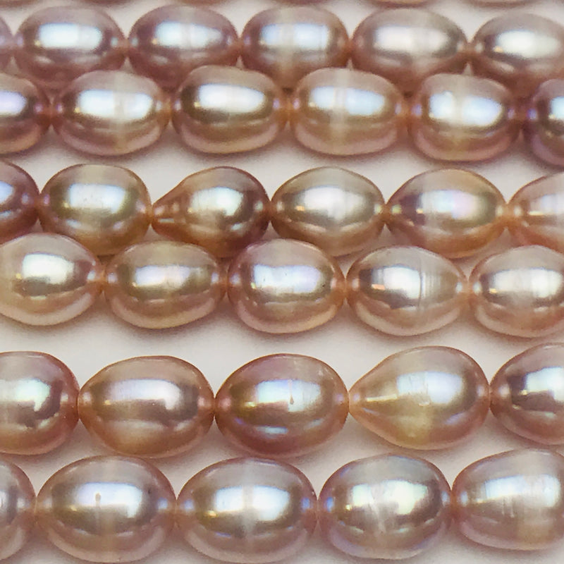 Pale Pink Rice Pearls, 7mm