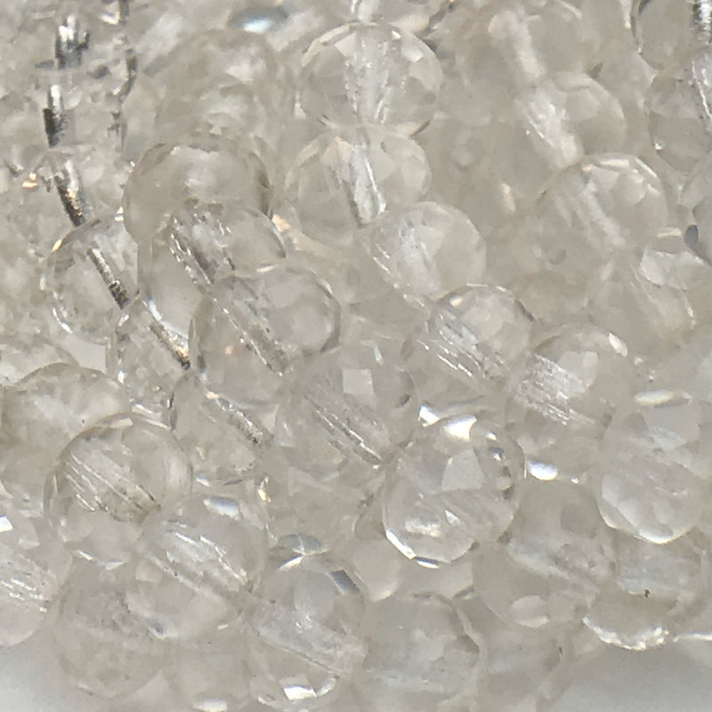 Rondelle Czech Glass Beads Transparent  5x7mm