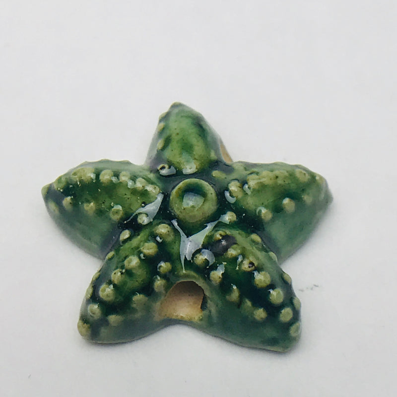 Green Starfish, Peruvian Ceramic