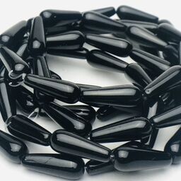 Black Dangle Drops 6x15mm