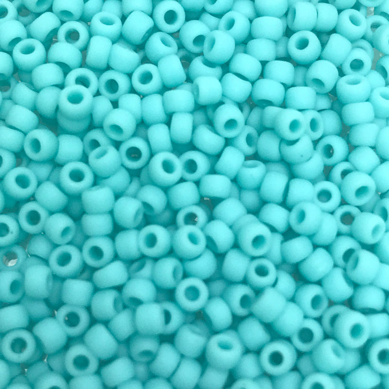 Turquoise Opaque Frosted, 11/0 Toho Round, 8.0 grams