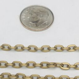 Antique Gold Tiny Rectangle Link Chain