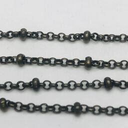 Antique Brass Balled Beaded Chain