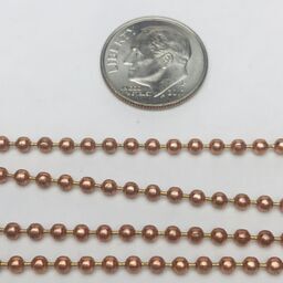 Copper Ball Chain 1mm