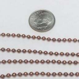 Antique Copper Ball Chain 1mm