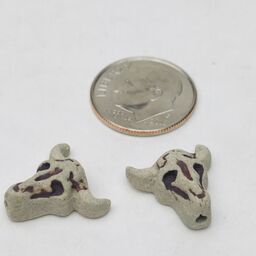 Small Bull Skull Peruvian Ceramic Bead