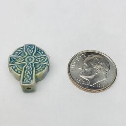 Celtic Cross Peruvian Ceramic Bead