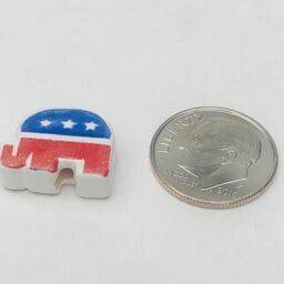 Small Republican Elephant Peruvian Ceramic Bead