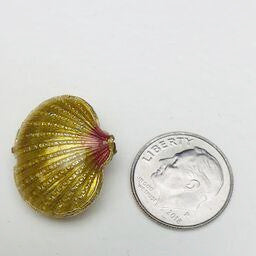 Cloisonne Shell Bead, Gold 20mm