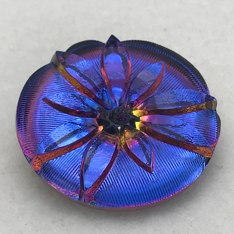 Star Czech Button 35mm Blue Purple