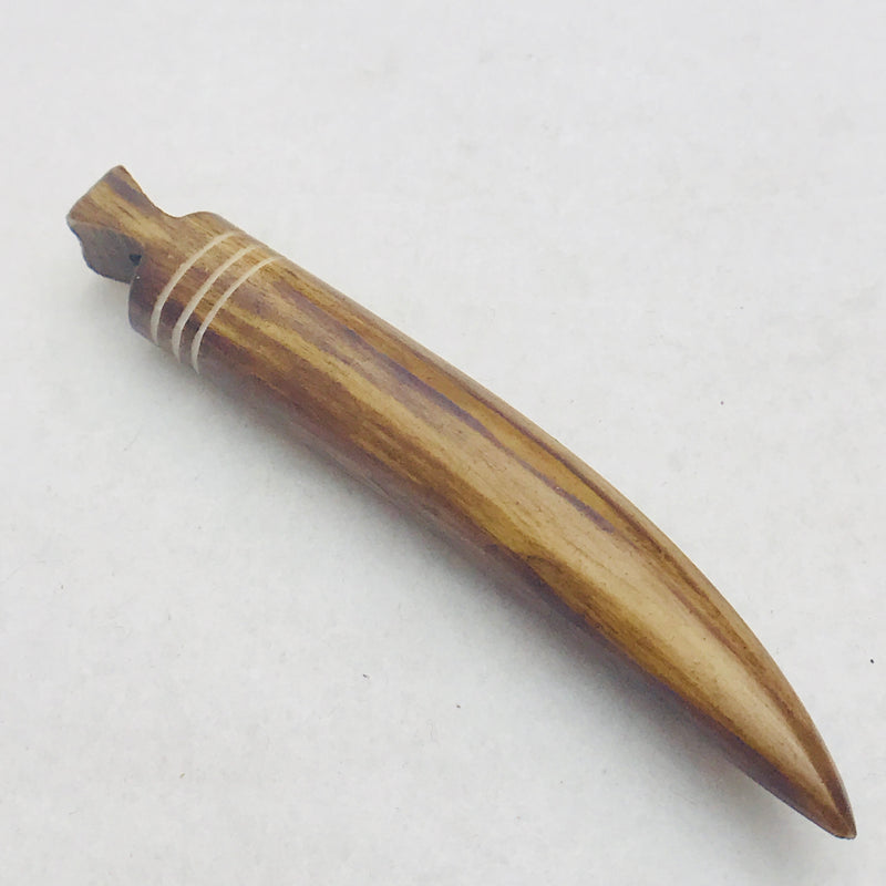 Wooden Rounded African Spear Pendant