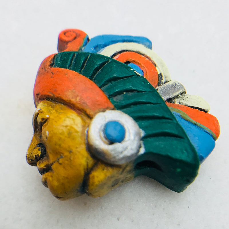 Indian Head Peruvian Ceramic Bead