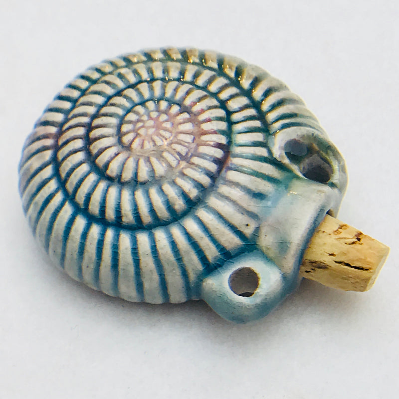 Nautilus Ceramic Vessel, Blue, 42mm