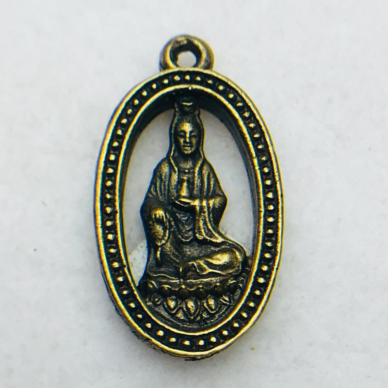 Standing Buddha Charm, 24x16, Brass