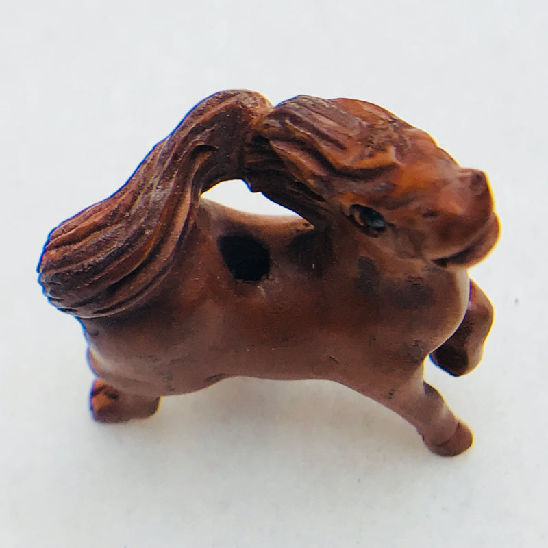 Prancing Horse Ojime Bead, 26x27mm