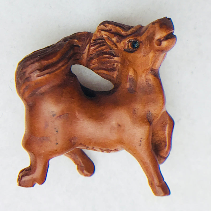 Prancing Horse Ojime Bead, 26x27mm