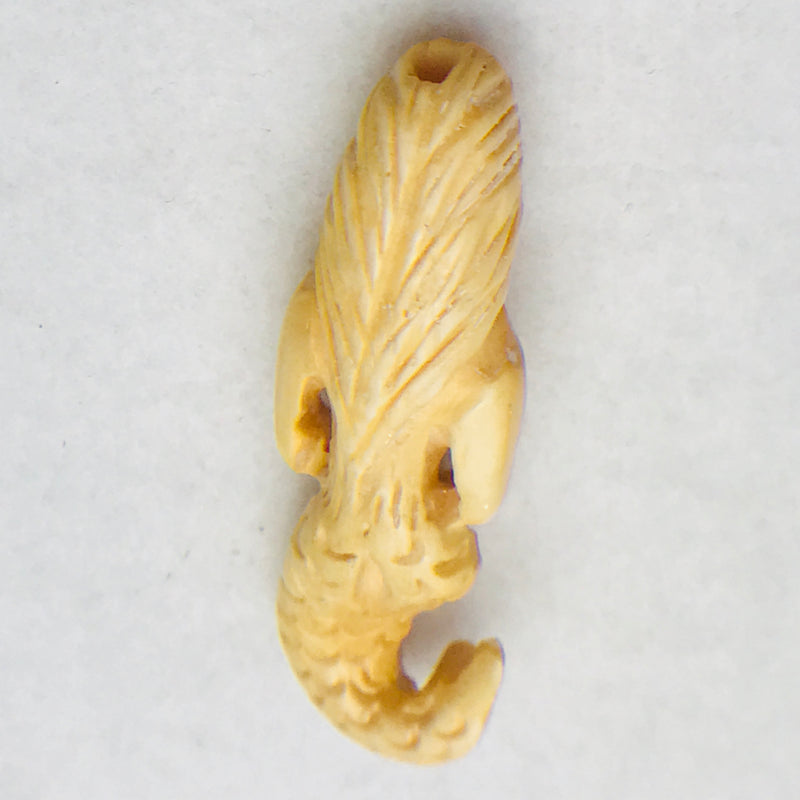 Bone Mermaid Bead, 59x17mm