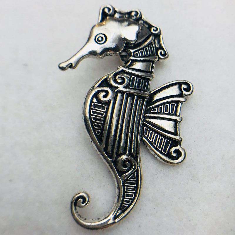 Seahorse Charm, Silver, 67x33mm