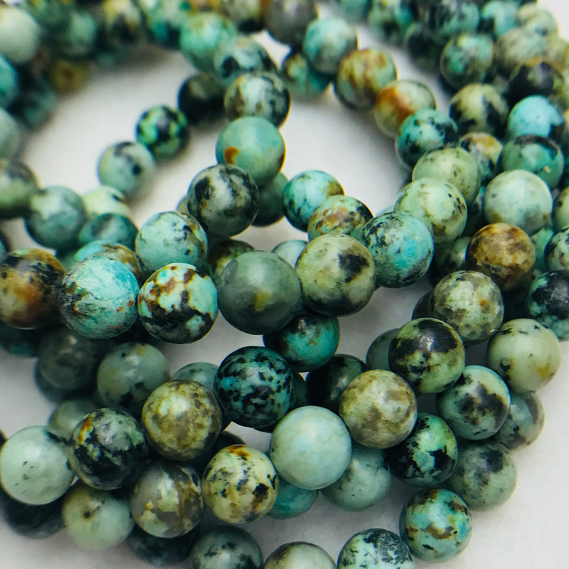 African Turquoise Gemstones 6, 8mm