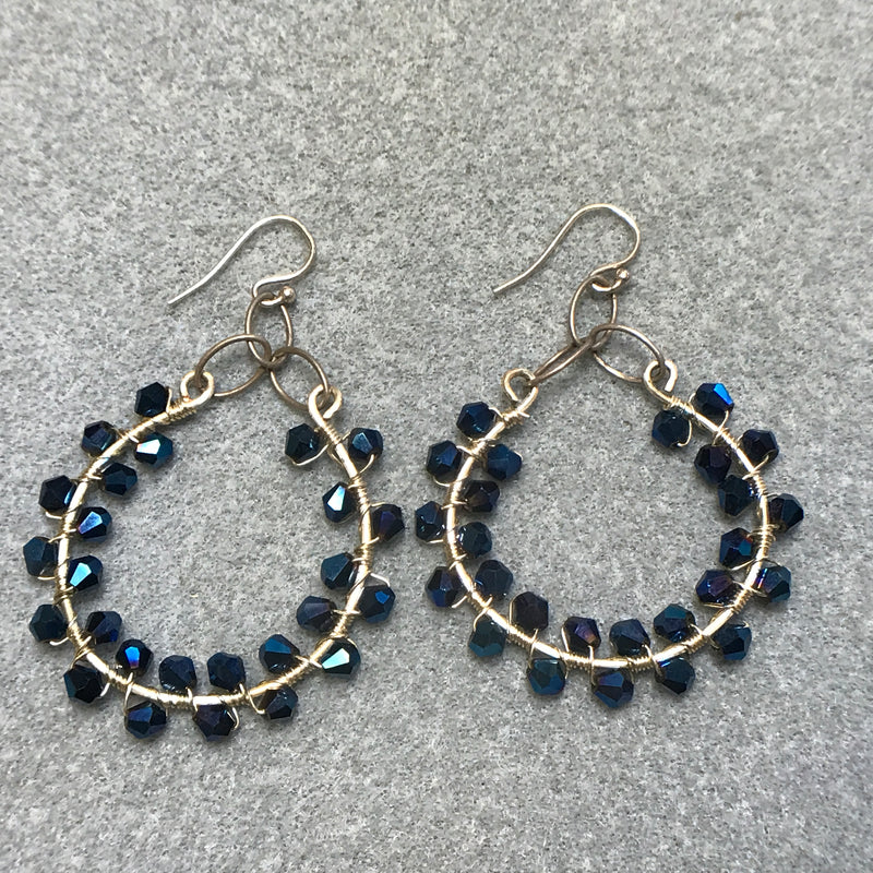 Beaded Hoop Earrings