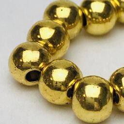 Gold Plate Round Metal Beads 6mm