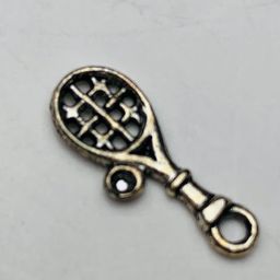 Racket and Ball Charm, Silver