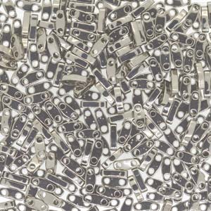 Quarter Tila Bead, Nickel Plated, 7.2 grams