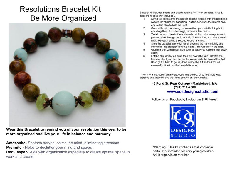 Resolutions Bracelet Kit  - Be More Organized