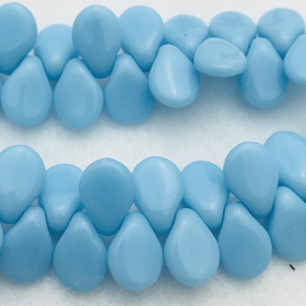 Robin's Egg Blue Pip Czech glass beads 7mm