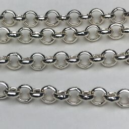 Shiny Silver Plated Rolo Chain 2.13mm