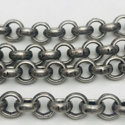 Brushed Silver Rolo Chain 5mm