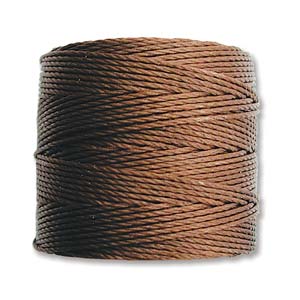 S-Lon Nylon Beading Cord, Brown