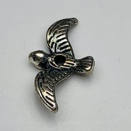 Small Flying Bird Charm, Silver