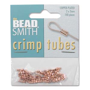 Copper Plate 2x2mm Crimp Tube 100 Pieces