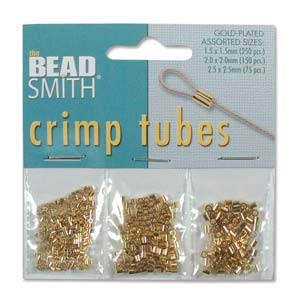 Crimp Tube Assortment Pack Gold Plate 475 Pieces