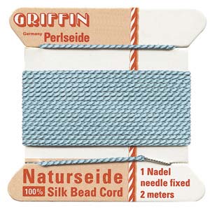 Griffin Silk Beading Cord for Knotting & Stringing, Turquoise