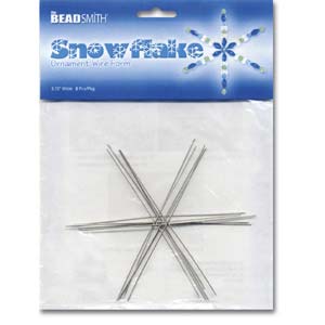 Wire Snowflake Form for Beading 3 3/4 Inch