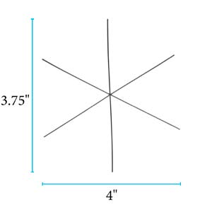 Wire Snowflake Form for Beading 3 3/4 Inch