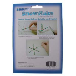 Wire Snowflake Form for Beading 3 3/4 Inch