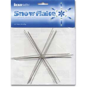 Wire Snowflake Form for Beading 6in.