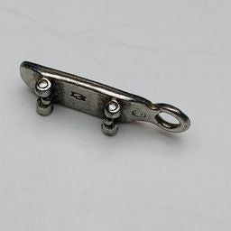 Skateboard Charm, Silver